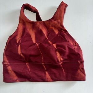 lululemon Wunder Train Long Line Bra Tie-Dye Sports Bra Size 4